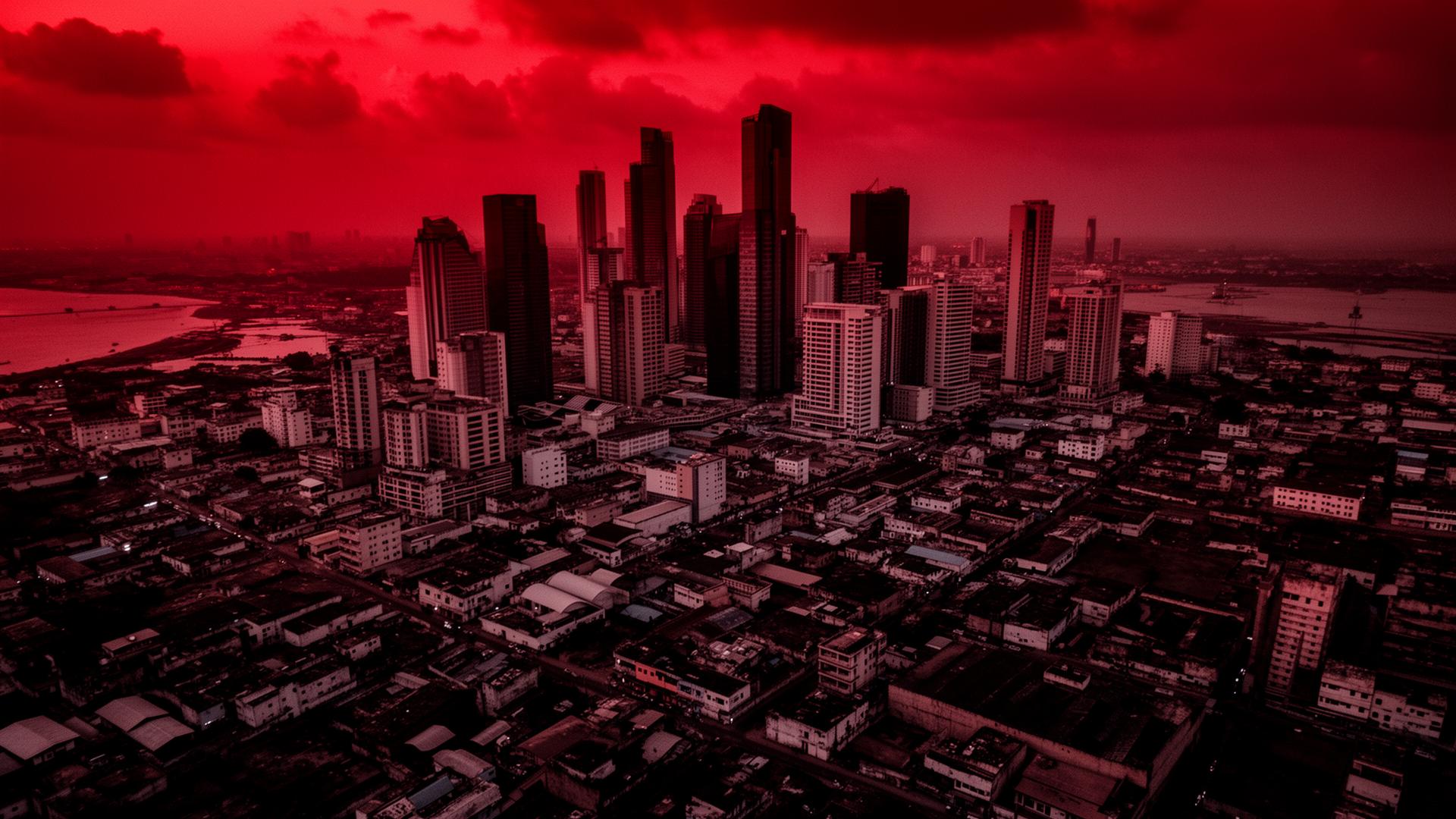 African metropolitan skyline